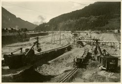 Baustelle Rodund, 1942. (Quelle: Montafon Archiv)